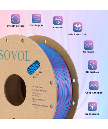 Sovol PLA Silk Bleu/Rose