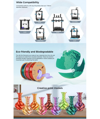 Sovol PLA Silk Cuivre/Violet/Vert